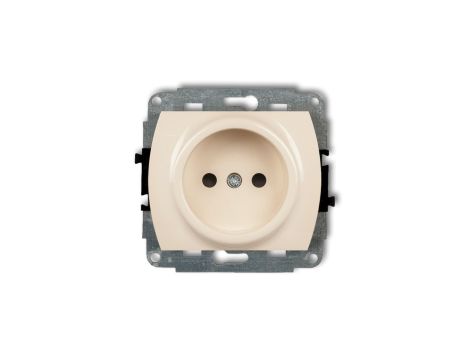 TREND Gniazdo pojedyncze b/u beżowy 1GP-1p