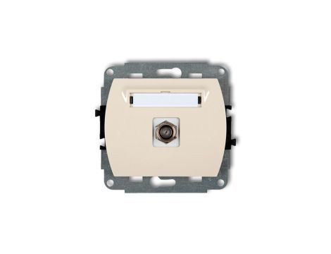 TREND Gniazdo antenowe pojedyńsczego typu F (SAT) pozłacany beżowy 1GF-1.1