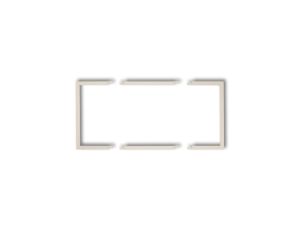 Ramka wypełniająca podwójna serii DECO beżowy 1DRW-2