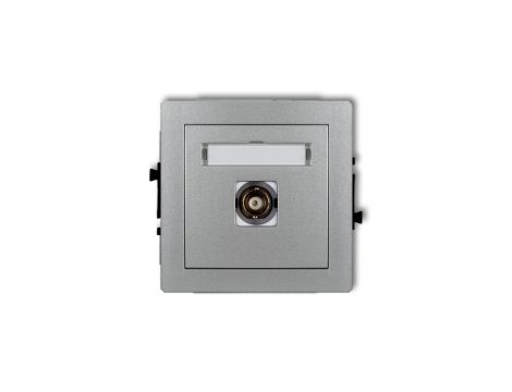 DECO Gniazdo pojedyncze BNC srebrny metalik 7DGBNC-1