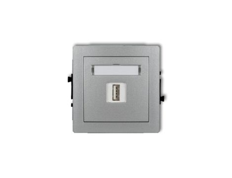 DECO Gniazdo pojedyncze USB-AA srebrny metalik 7DGUSB-1