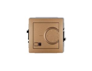 DECO Regulator temperatury elektroniczny z czujnikiem podpodłogowym złoty metalik 8DRT-1