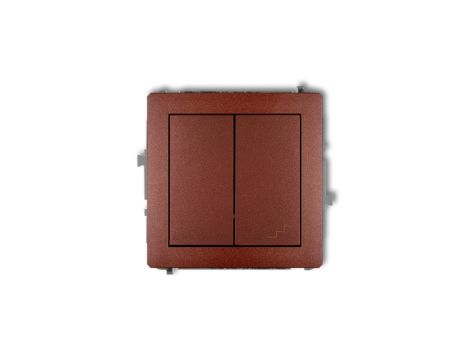 DECO Łącznik jednobiegunowy ze schodowym (osobne zasilanie) brązowy metalik 9DWP-10.2