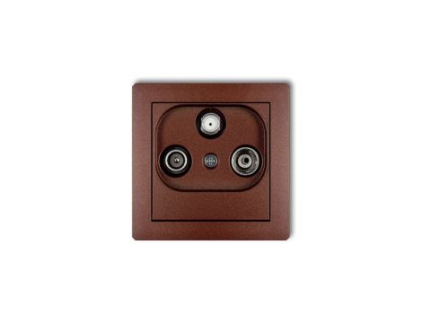 DECO Gniazdo antenowe RTV-SAT końcowe (2 wejścia antenowe) brązowy metalik 9DGST