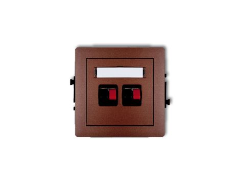 DECO Gniazdo głośnikowe podwójne brązowy metalik 9DGG-2