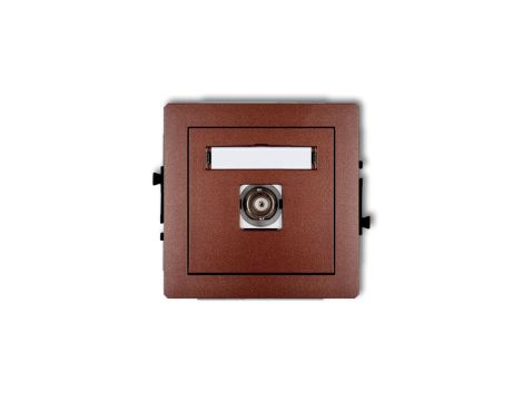 DECO Gniazdo pojedyncze BNC brązowy metalik 9DGBNC-1