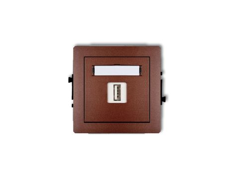 DECO Gniazdo pojedyncze USB-AA brązowy metalik 9DGUSB-1