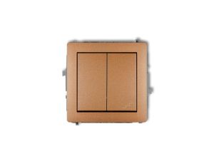 DECO Łącznik jednobiegunowy ze schodowym (wspólne zasilanie) grafitowy 11DWP-10.1