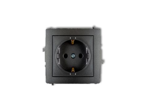DECO Gniazdo pojedyncze z/u SCHUKO grafitowy 11DGP-1sp