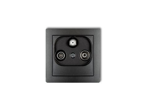 DECO Gniazdo antenowe RTV-SAT końcowe (2 wejścia antenowe) grafitowy 11DGST