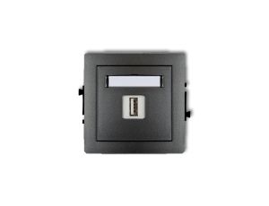 DECO Gniazdo pojedyncze USB-AA grafitowy 11DGUSB-1