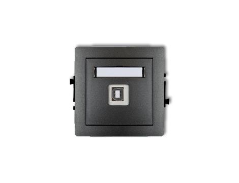 DECO Gniazdo pojedyncze USB-AB grafitowy 11DGUSB-3