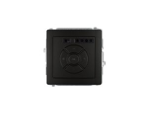 DECO Sterownik roletowy elektroniczny (przycisk centralny/dodatkowy) czarny mat 12DSR-6