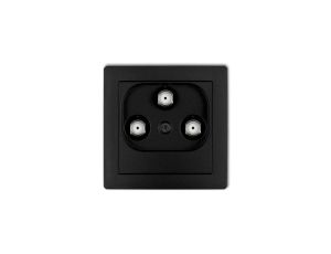 DECO Gniazdo multimedialne 3F DATA (UPC) czarny mat 12DGMU