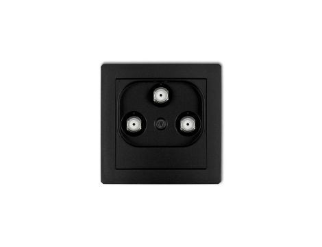 DECO Gniazdo multimedialne 3F DATA (UPC) czarny mat 12DGMU