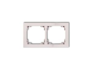 DECO Ramka podwójna DECO Pastel Matt pudrowy róż 40DR-2