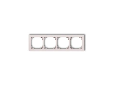 DECO Ramka poczwórna DECO Pastel Matt pudrowy róż 40DR-4
