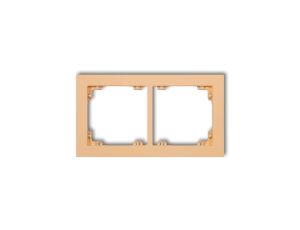 DECO Ramka podwójna DECO Pastel Matt brzoskwiniowy 45DR-2