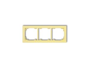 DECO Ramka potrójna DECO Pastel Matt kanarkowy 43DR-3