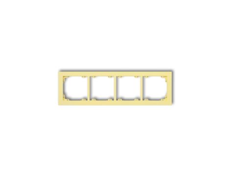 DECO Ramka poczwórna DECO Pastel Matt kanarkowy 43DR-4