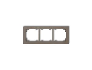 DECO Ramka potrójna DECO Pastel Matt czekoladowy 49DR-3