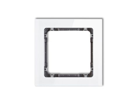 DECO Ramka pojedyncza - efekt szkła (ramka: biała spód: grafitowy) biały 0-11-DRS-1