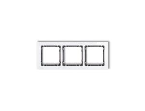 DECO Ramka potrójna - efekt szkła (ramka: biała spód: grafitowy) biały 0-11-DRS-3