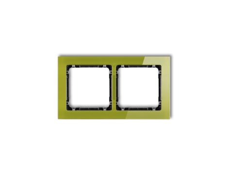 DECO Ramka pojedyncza - efekt szkła (ramka zielona spód czarny) zielony 2-12-DRS-1