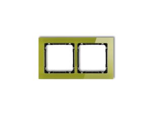 DECO Ramka podwójna - efekt szkła (ramka zielona spód czarny) zielony 2-12-DRS-2