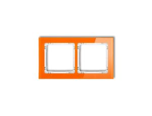 DECO Ramka podwójna - efekt szkła (ramka: pomarańczowa spód: biały) pomarańczowy 13-0-DRS-2