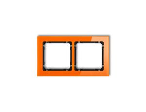 DECO Ramka podwójna - efekt szkła (ramka: pomarańczowa spód: czarny) pomarańczowy 13-12-DRS-2