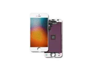 Qoltec Wyświetlacz dotykowy LCD do iPhone 5S/SE ramka biała