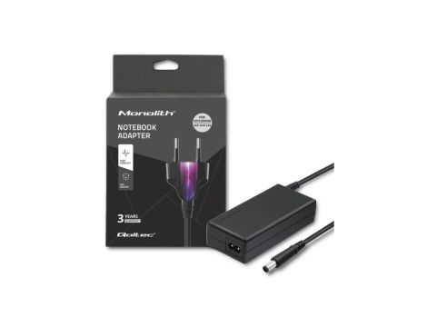 Qoltec Zasilacz do laptopa HP CQ 65W 18.5V 3.5A 7.4*5.0+pin +kabel zasilający