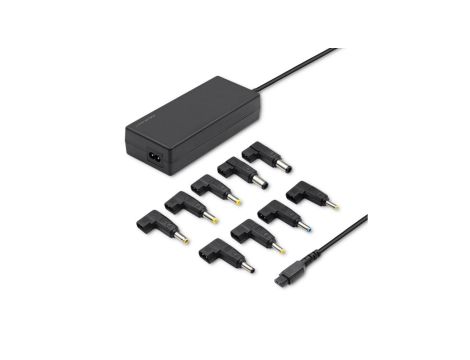 Qoltec Uniwersalny zasilacz do laptopa 65W Automatyczny MultiPlug 9 wtyczek +kabel zasilający