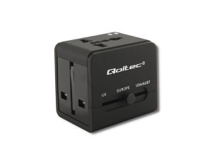 Qoltec Sieciowy adapter podróżny 10.5W 5V 2.1A 2xUSB