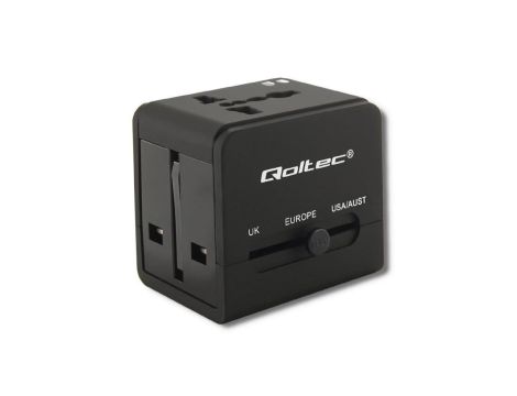 Qoltec Sieciowy adapter podróżny 10.5W 5V 2.1A 2xUSB