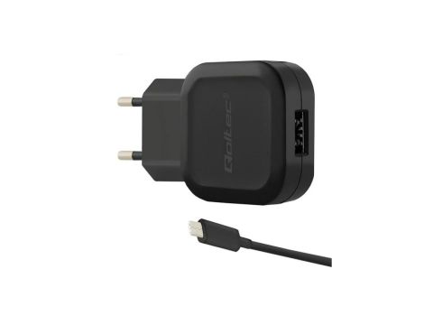 Qoltec Ładowarka sieciowa 12W 5V 2.4A USB + kabel USB typ C