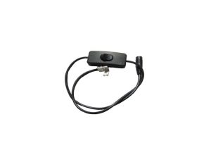 Złączka DC żeńska + klik 8mm + włącznik 2,1/5,5