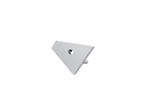 Zaślepka do profil Corner14 srebrna PRAW / RIGHT gen2 z otworem / with hole silver 1szt