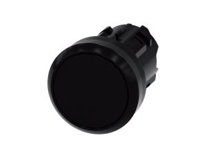 Przycisk 22mm tworzywo czarny płaski z samopowrotem SIRIUS ACT 3SU1000-0AB10-0AA0