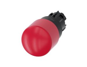 Przycisk bezpieczeństwa 22mm tworzywo czerwony 30mm odbl przez obrót IP69k SIRIUS ACT 3SU1000-1GB20-0AA