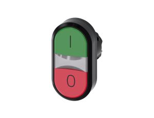 Przycisk podwójny podświetlany 22mm tworzywo zielony /I/ czerwony /O/ przyciski płaskie SIRIUS ACT 3SU1001-3AB42-0AK0
