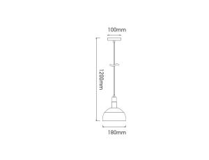 Lampa Wisząca VT-7100 E14 Max. 60W Szara 3922