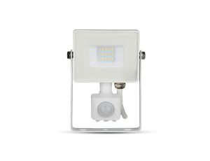 Projektor LED 10W 800lm 4000K Dioda SAMSUNG z czujnikiem ruchu PIR Biały IP65 434