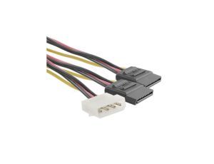 Qoltec Kabel adapter POWER MOLEX 2xSATA 0.2m