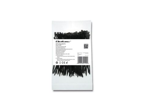 Qoltec Opaski zaciskowe Trytki kablowe 2.5*100mm 100 szt. Nylon66 UV Czarne