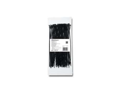 Qoltec Opaski zaciskowe Trytki kablowe 2.5*200mm 100 szt. Nylon66 UV Czarne