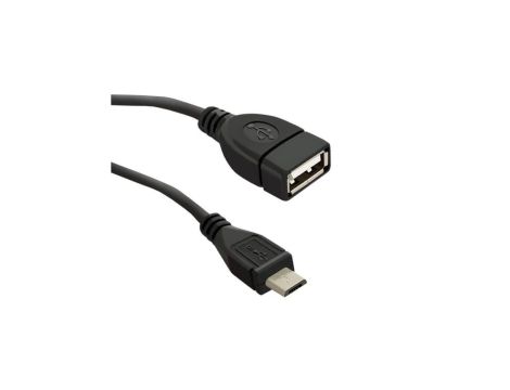 Qoltec Kabel USB OTG 2.0 A żeński Micro USB B męski 0.2m