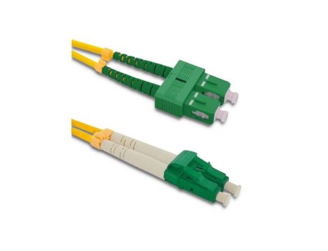 Qoltec Patchcord światłowodowy SC/APC - LC/APC Singlemode 9/125 G652D Duplex 3m