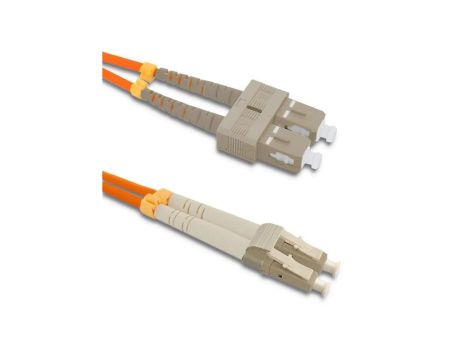 Qoltec Patchcord światłowodowy SC/UPC - LC/UPC Multimode 50/125 OM2 Duplex 2m